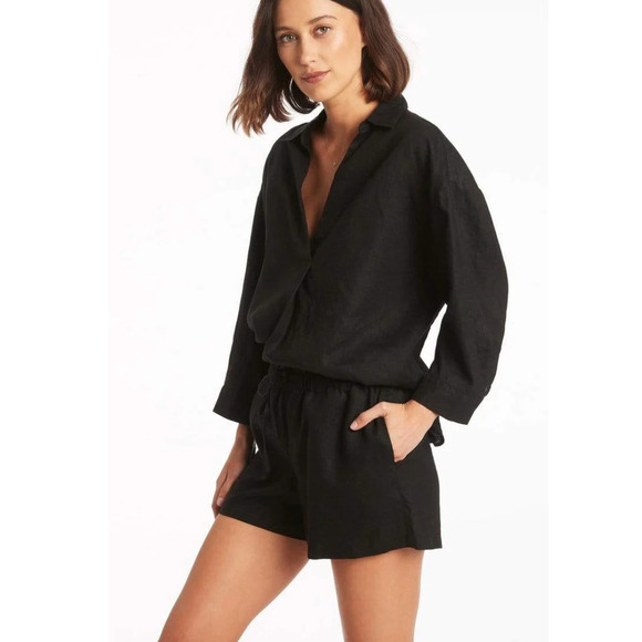 NWT Sea Level Swim Tidal Linen Skipper Short - Picture 2 of 7